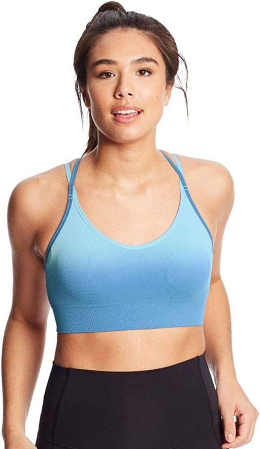 Women'S Seamless Dip Dye Cami Bra Ocean Front Blue/Jazz Blue / X-Small