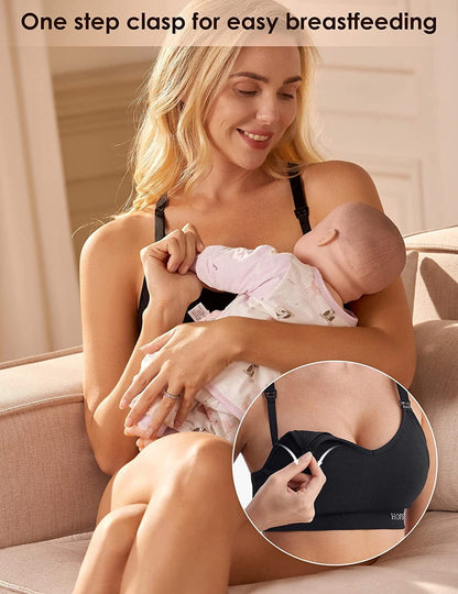 Women'S Seamless Hands Free Pumping Bra Maternity Nursing & Everyday Bras Fits Lansinoh, Philips Avent, Spectra,Etc.