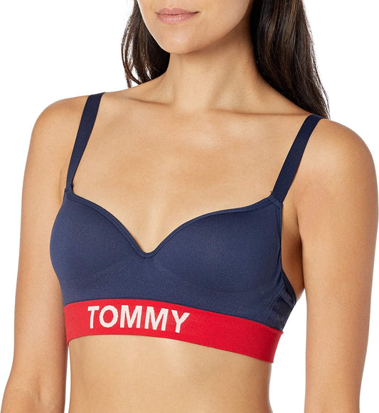 Women'S Seamless Lightly Lined Lounge Bralette Navy Blazer / Small