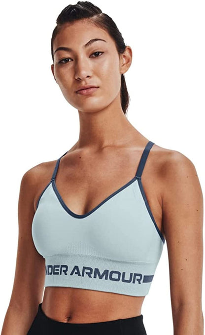 Women'S Seamless Low Impact Long Bra Breaker Blue/Breaker Blue/Utility Blue / Large