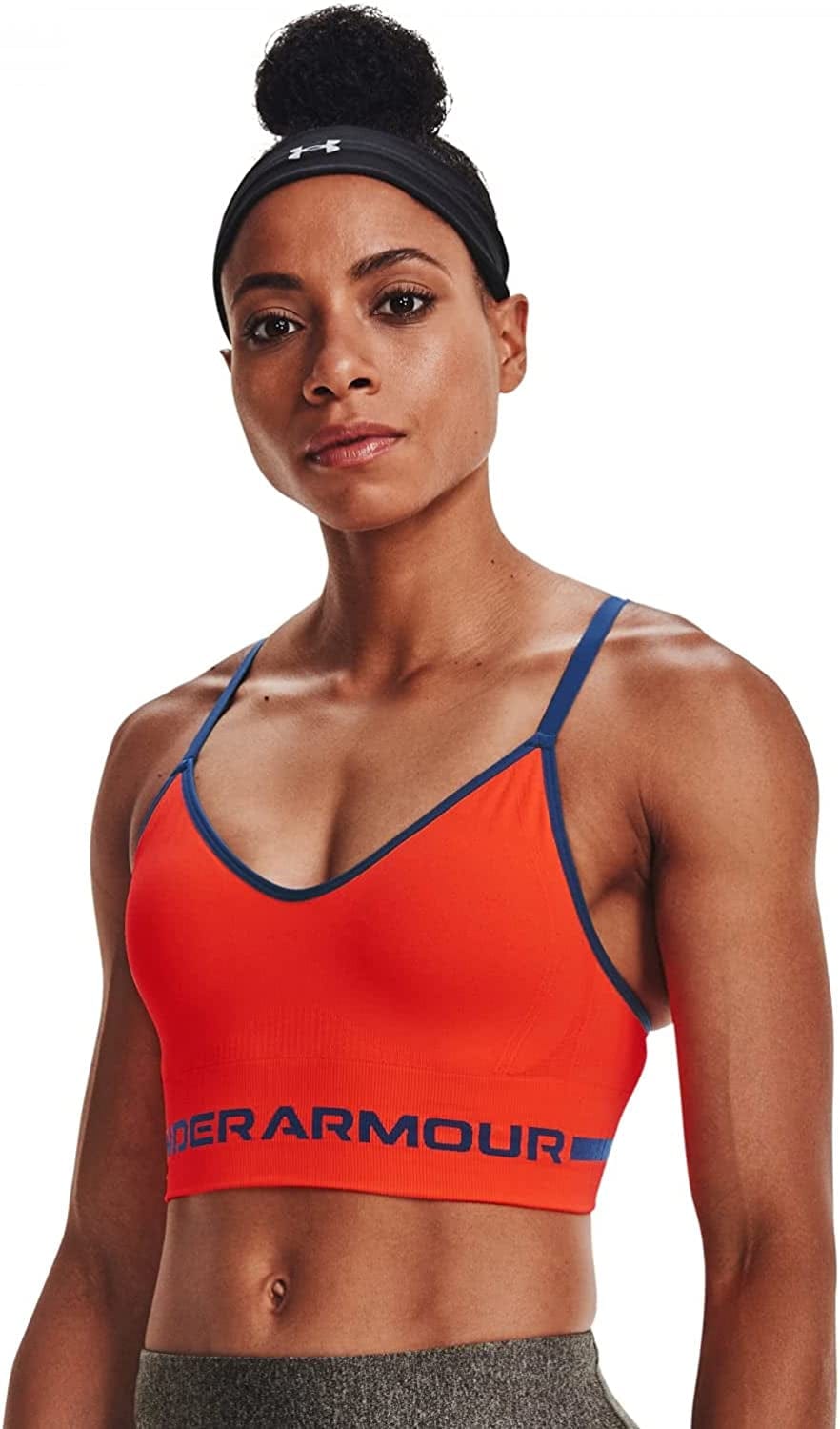 Women'S Seamless Low Impact Long Bra Phoenix Fire (296)/Indigo / Small