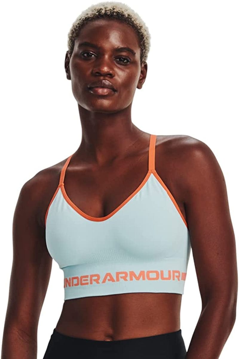 Women'S Seamless Low Impact Long Bra (469) Fuse Teal / / Afterglow / Large