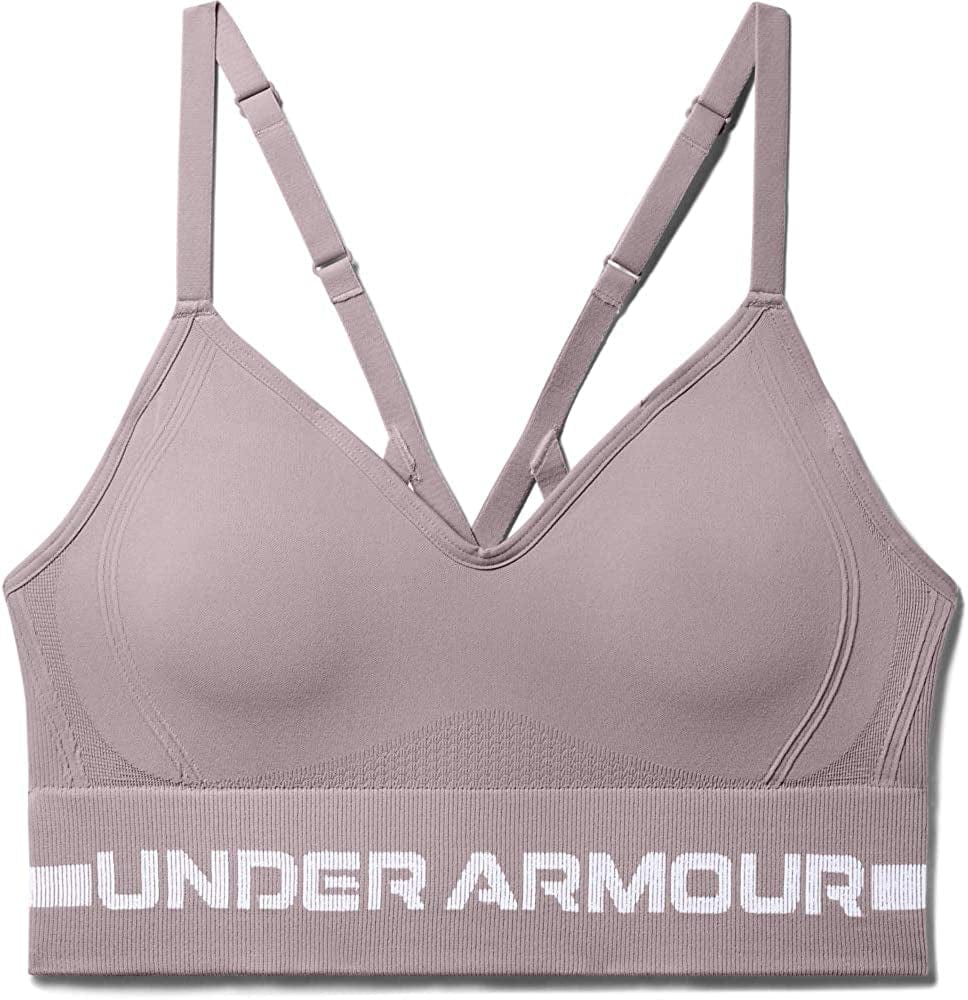 Women'S Seamless Low Impact Long Bra Dash Pink (667)/White / X-Small