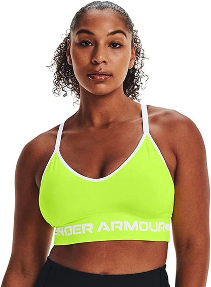 Women'S Seamless Low Impact Long Bra High-vis Yellow (731)/White / X-Small