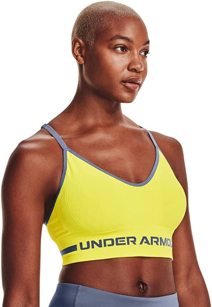 Women'S Seamless Low Impact Long Bra (705) Yellow Ray / / Aurora Purple / X-Small
