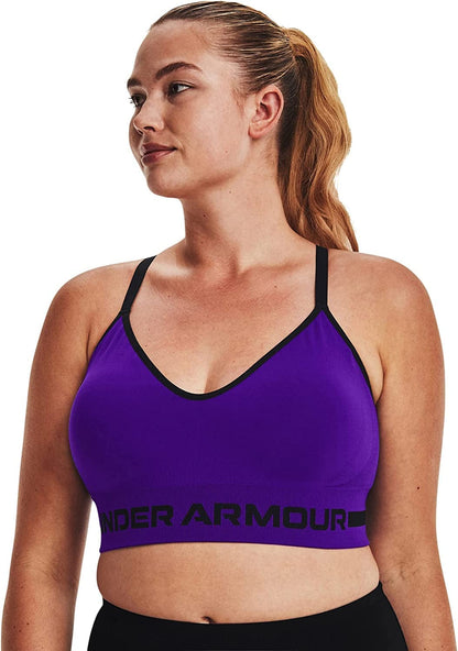 Women'S Seamless Low Impact Long Bra Purple Zest (754)/Black / Small