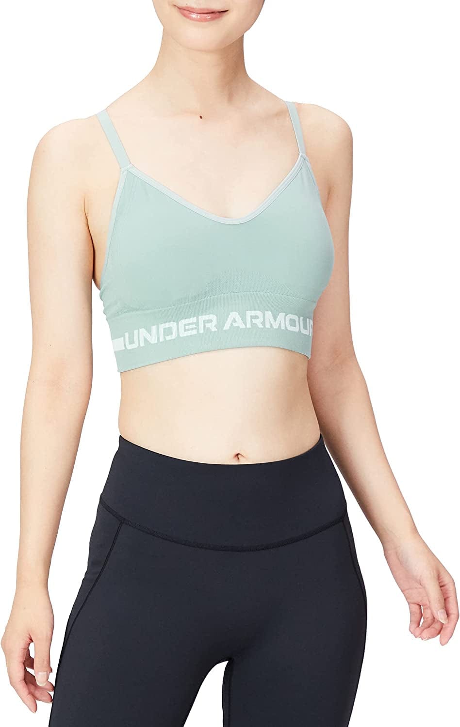 Women'S Seamless Low Impact Long Bra (781) Opal Green / / Illusion Green / Large