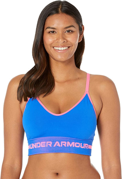 Women'S Seamless Low Impact Long Bra (486) Versa Blue / / Pink Punk / X-Small
