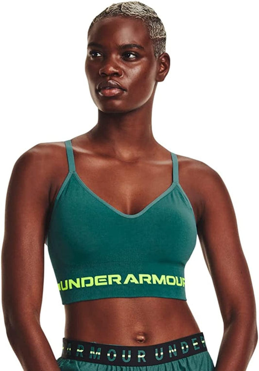 Women'S Seamless Low Impact Long Bra (722) Coastal Teal / / Lime Surge / Medium