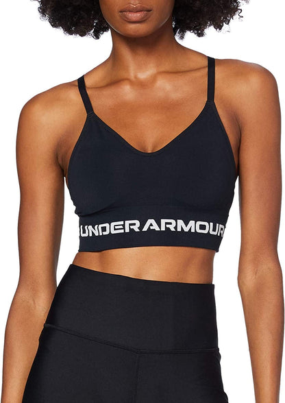 Women'S Seamless Low Impact Long Bra Black (001)/Halo Gray / Small