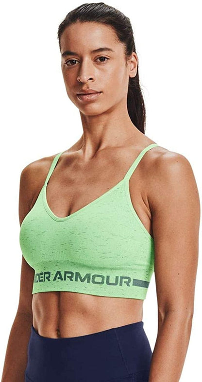 Women'S Seamless Low Impact Long Heather Bra Liberty Green (303)/Toddy Green / X-Small