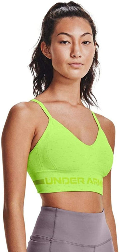 Women'S Seamless Low Impact Long Heather Bra Lime Fizz (291)/Green Citrine / Large