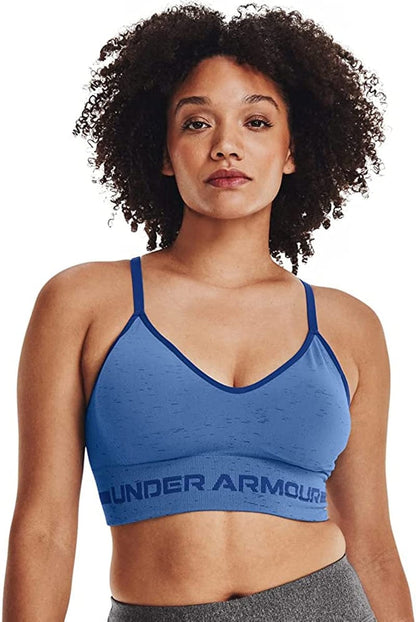 Women'S Seamless Low Impact Long Heather Bra River (488)/Tech Blue / X-Large