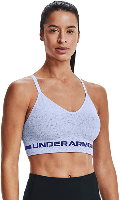 Women'S Seamless Low Impact Long Heather Bra Isotope Blue (438)/Regal / Small