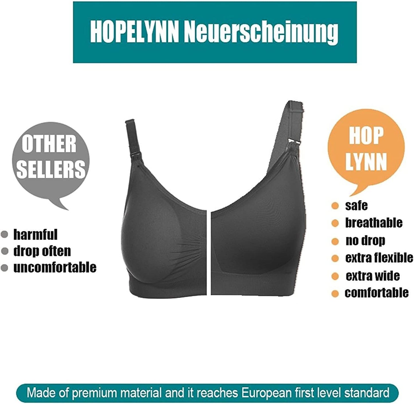 Women'S Seamless Maternity Nursing Bra Sleep Bralette with Free Bra Extenders