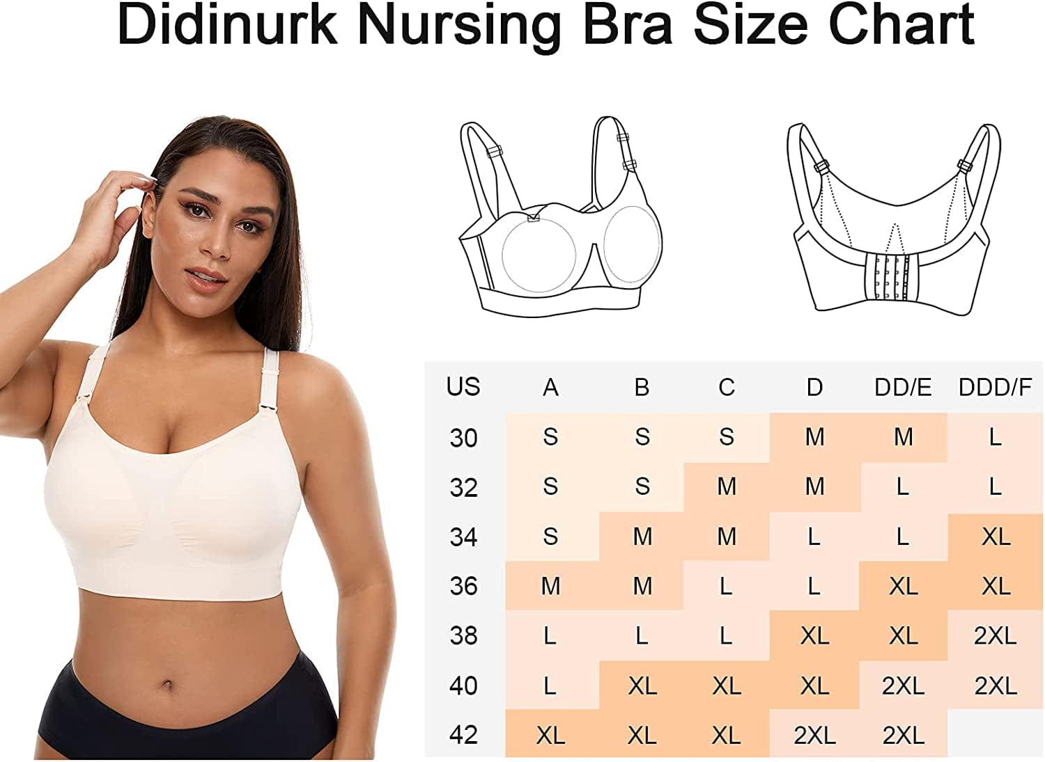 Women'S Seamless Nursing Bras for Breastfeeding Full Bust Maternity Bras for Pregnancy