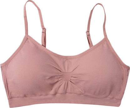 Women'S Seamless Padded Wirefree Comfort Bra Bralette Cameo / Medium