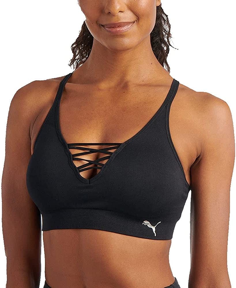 Women'S Seamless Sports Bra Black/Metallic / Small