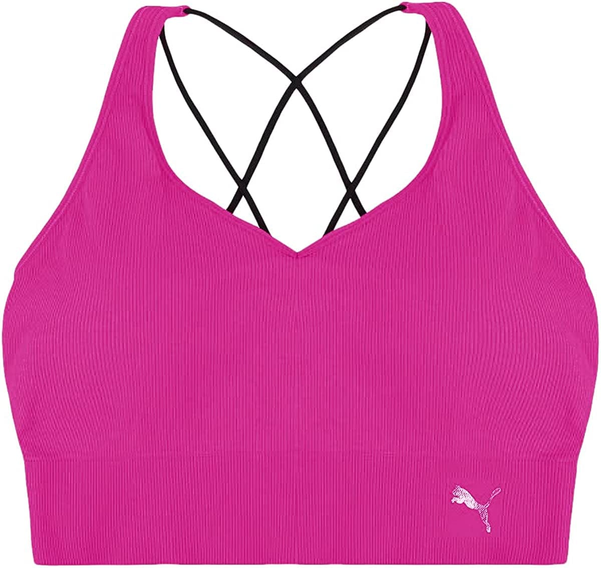 Women'S Seamless Sports Bra Dark Pink/Mirrored Logo / Medium