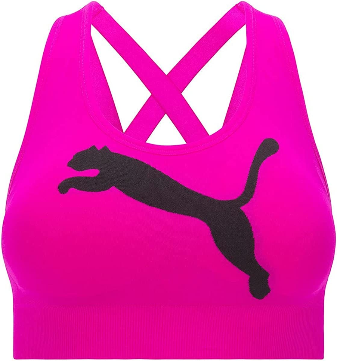 Women'S Seamless Sports Bra Big Cat Dark Pink / Small