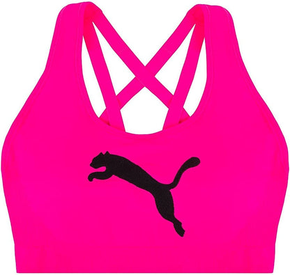 Women'S Seamless Sports Bra Big Cat Pink/Black / Medium