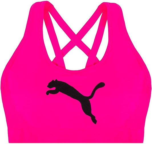 Women'S Seamless Sports Bra Big Cat Pink/Black / Medium