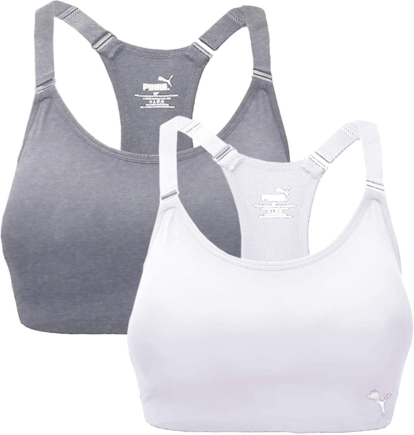 Women'S Seamless Sports Bra with Removable Cups White/Gray / Medium