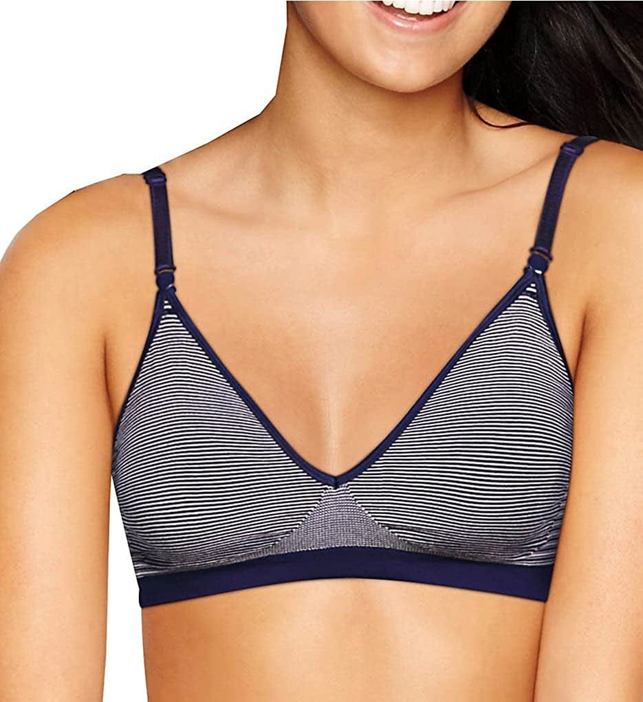 Women'S Seamless Wirefree Bra with Soft Padding and Convertible Straps Anchor Navy Heather / Large