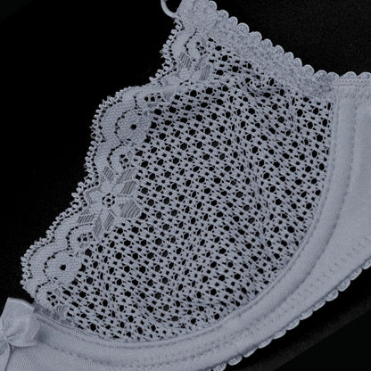 Women'S Sexy Lace Bra See through Mesh Unlined Balconette Demi Cup Underwire Non-Padded Lingerie