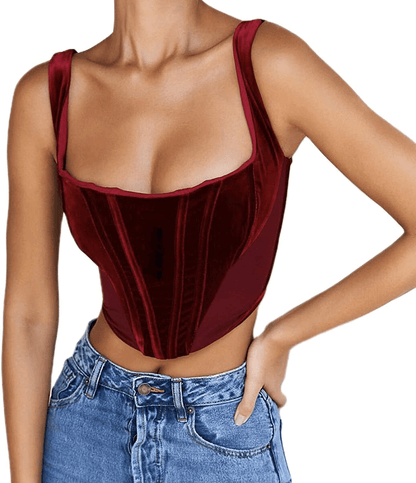Women'S Sexy Push up Bustiers Corsets Crop Tops Strapless Slim Tank Top Bodice Y2K E-Girl Clubwear Party Outwear Apparel & Accessories > Clothing > Underwear & Socks > Lingerie REDWOON   