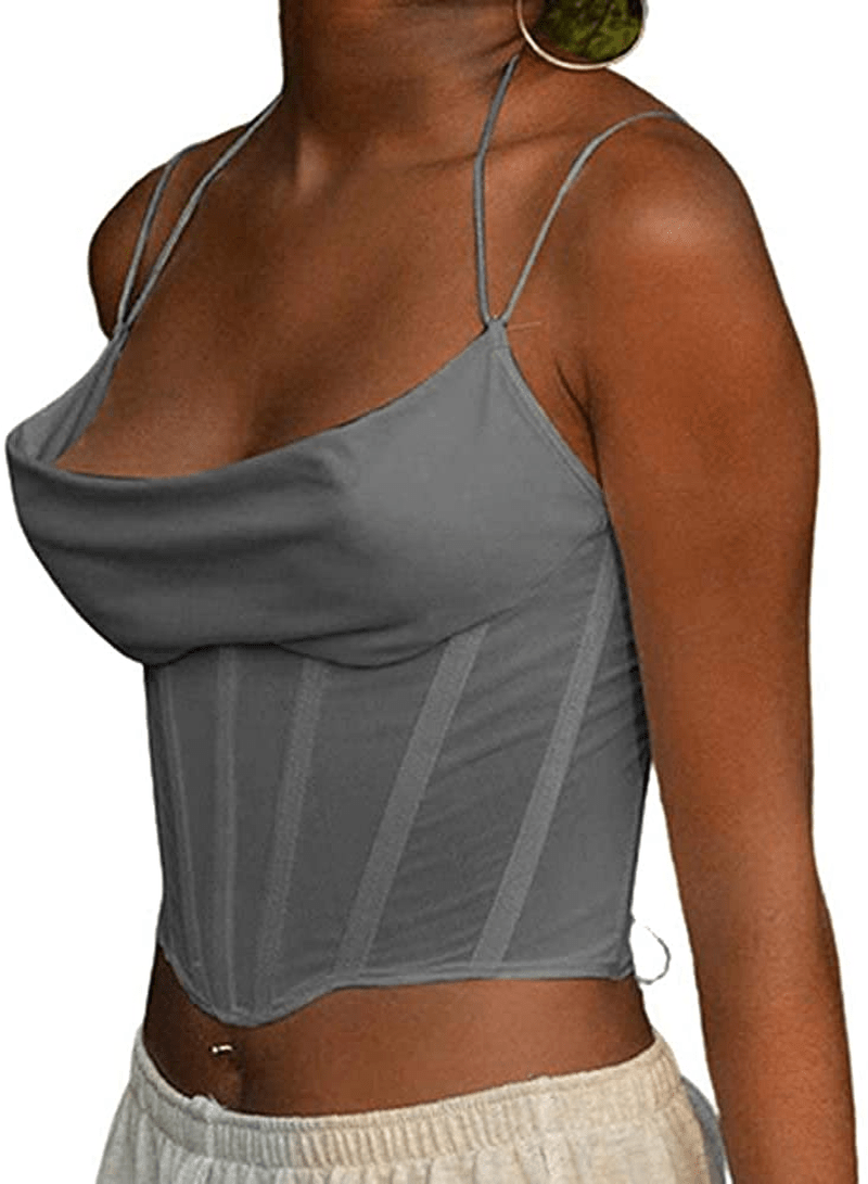 Women'S Sexy Push up Bustiers Corsets Crop Tops Strapless Slim Tank Top Bodice Y2K E-Girl Clubwear Party Outwear Apparel & Accessories > Clothing > Underwear & Socks > Lingerie REDWOON   