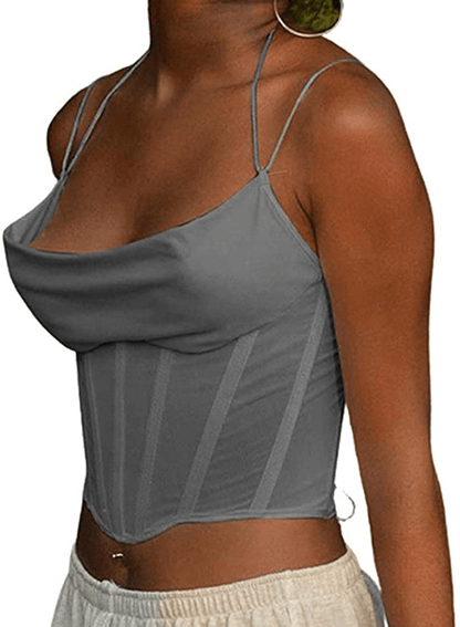 Women'S Sexy Push up Bustiers Corsets Crop Tops Strapless Slim Tank Top Bodice Y2K E-Girl Clubwear Party Outwear Apparel & Accessories > Clothing > Underwear & Socks > Lingerie REDWOON   