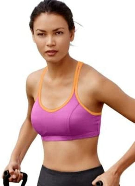 Women'S Shaped T-Back Sport Bra Raspberry Shock/Cartoon Yellow / 36B