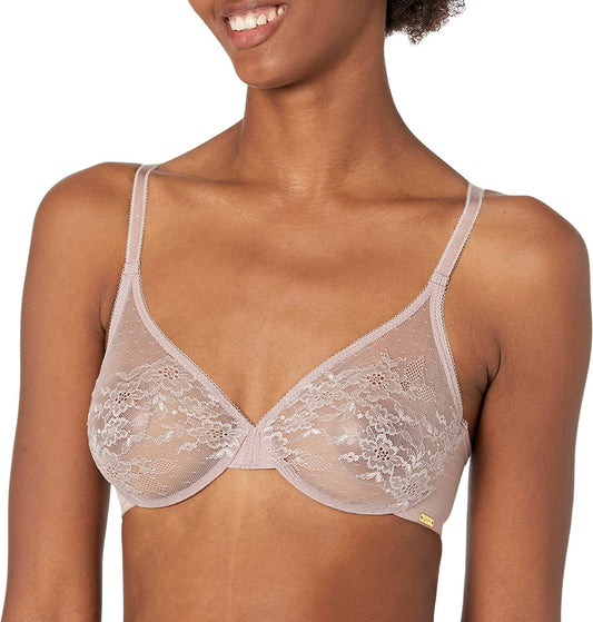 Women'S Sheer Molded Bra Pink (Mink) / 36D