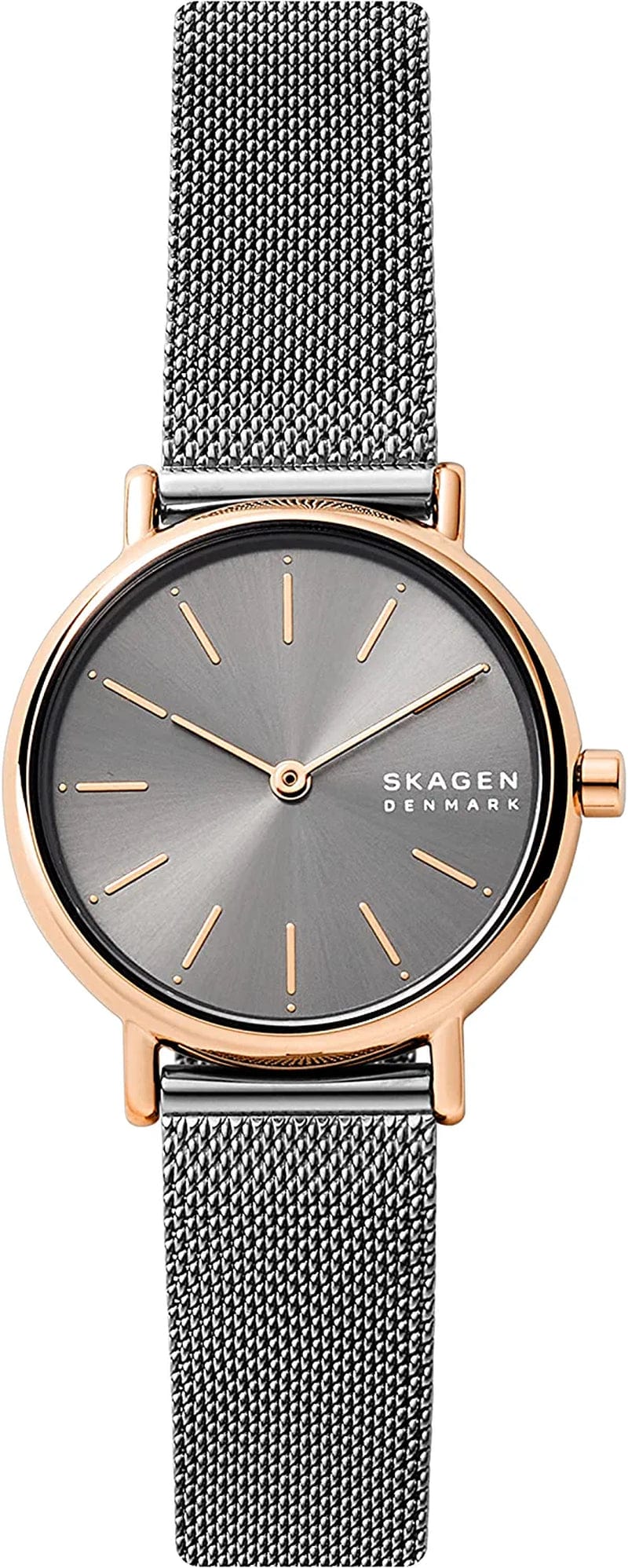 Women'S Signatur Quartz Analog Stainless Steel and Leather Watch, Color: Blue/Rose Gold (Model: SKW2838) Gunmetal