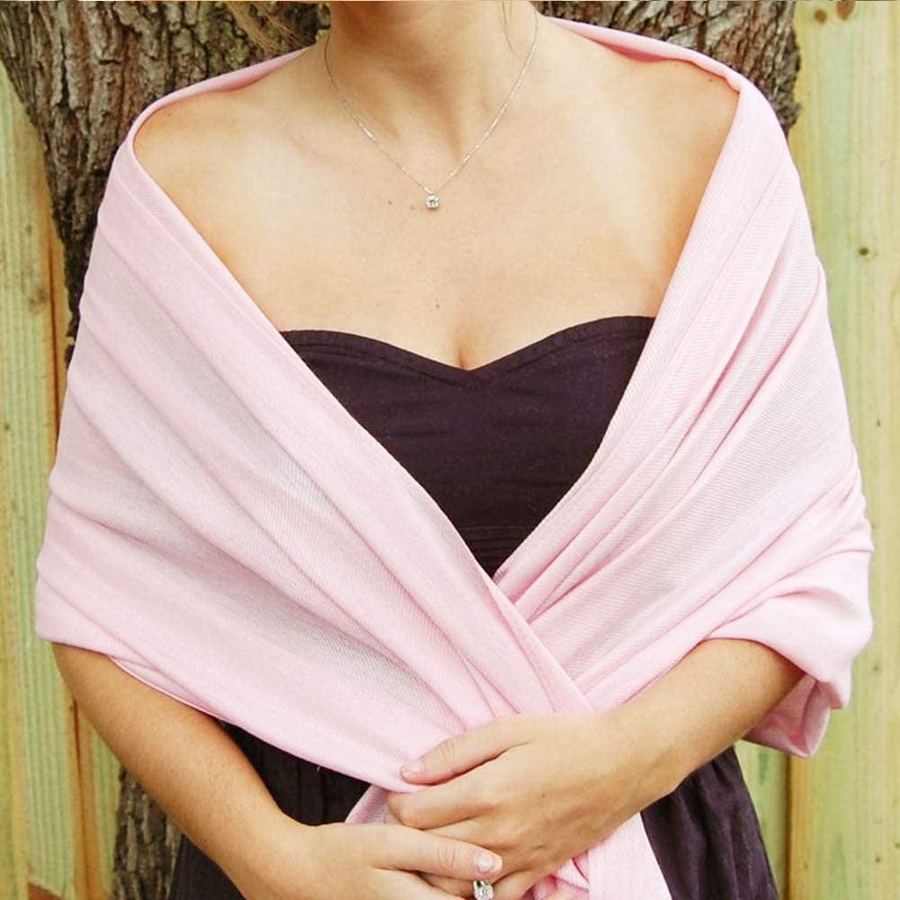 Women'S Silky Scarf Pashmina Shawls and Wraps for Wedding Favors Bride Bridesmaid Gifts Evening Dress Shawl Apparel & Accessories > Clothing Accessories > Scarves & Shawls KYLIE MAX   