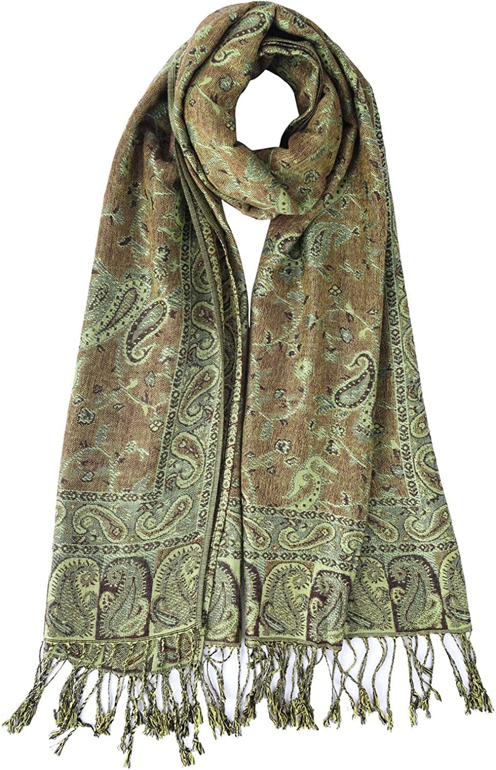 Women'S Silky Scarf Pashmina Shawls and Wraps for Wedding Favors Bride Bridesmaid Gifts Evening Dress Shawl Apparel & Accessories > Clothing Accessories > Scarves & Shawls KYLIE MAX 33-green One Size 