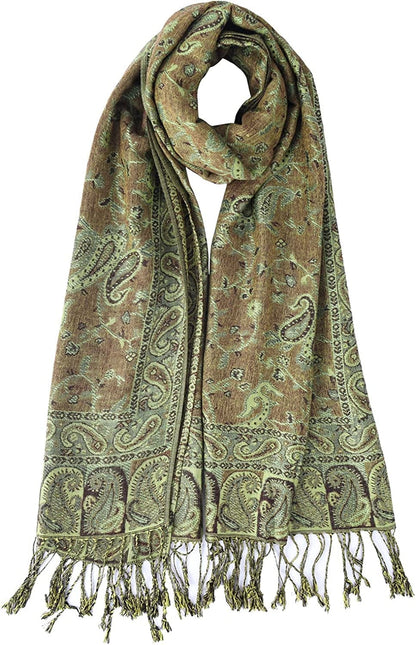Women'S Silky Scarf Pashmina Shawls and Wraps for Wedding Favors Bride Bridesmaid Gifts Evening Dress Shawl Apparel & Accessories > Clothing Accessories > Scarves & Shawls KYLIE MAX 33-green One Size 