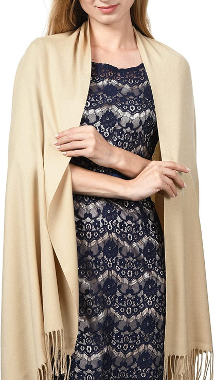 Women'S Silky Scarf Pashmina Shawls and Wraps for Wedding Favors Bride Bridesmaid Gifts Evening Dress Shawl Apparel & Accessories > Clothing Accessories > Scarves & Shawls KYLIE MAX   