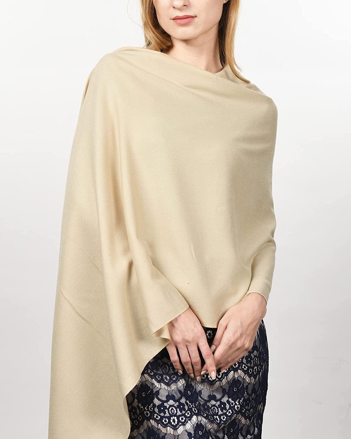 Women'S Silky Scarf Pashmina Shawls and Wraps for Wedding Favors Bride Bridesmaid Gifts Evening Dress Shawl Apparel & Accessories > Clothing Accessories > Scarves & Shawls KYLIE MAX   