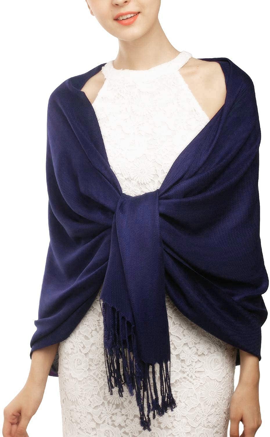 Women'S Silky Scarf Pashmina Shawls and Wraps for Wedding Favors Bride Bridesmaid Gifts Evening Dress Shawl Apparel & Accessories > Clothing Accessories > Scarves & Shawls KYLIE MAX 32-han Purple One Size 