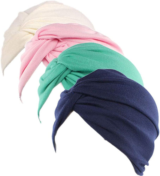 Women'S Sleep Soft Turban Pre Tied Cotton India Chemo Cap Beanie Turban Headwear Apparel & Accessories > Clothing Accessories > Headwear Hcimooy   