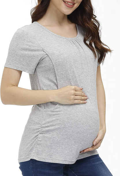 Women'S Sleeveless Nursing Maternity Tank Top Cami for Easy Breastfeeding Tank Top Tee Shirt Maternity Clothes