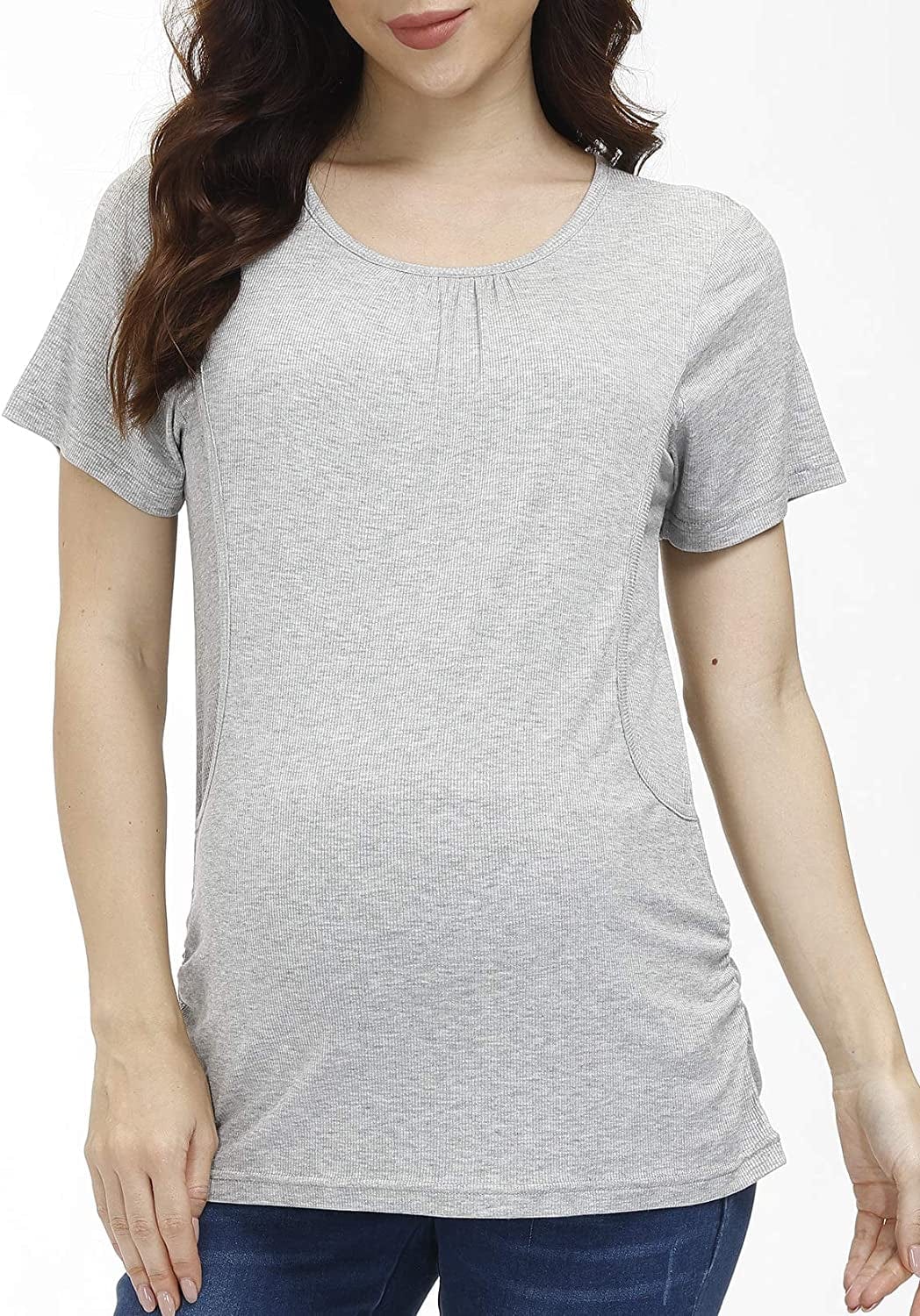 Women'S Sleeveless Nursing Maternity Tank Top Cami for Easy Breastfeeding Tank Top Tee Shirt Maternity Clothes
