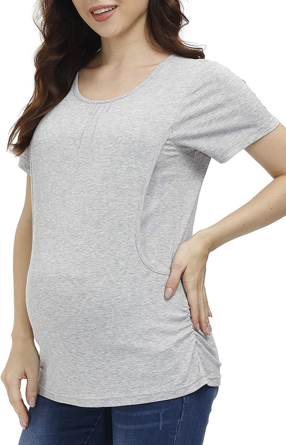 Women'S Sleeveless Nursing Maternity Tank Top Cami for Easy Breastfeeding Tank Top Tee Shirt Maternity Clothes