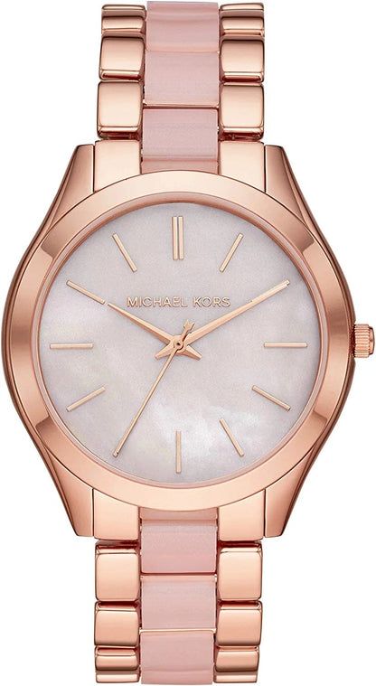 Women'S Slim Runway Three-Hand Stainless Steel Quartz Watch Multi