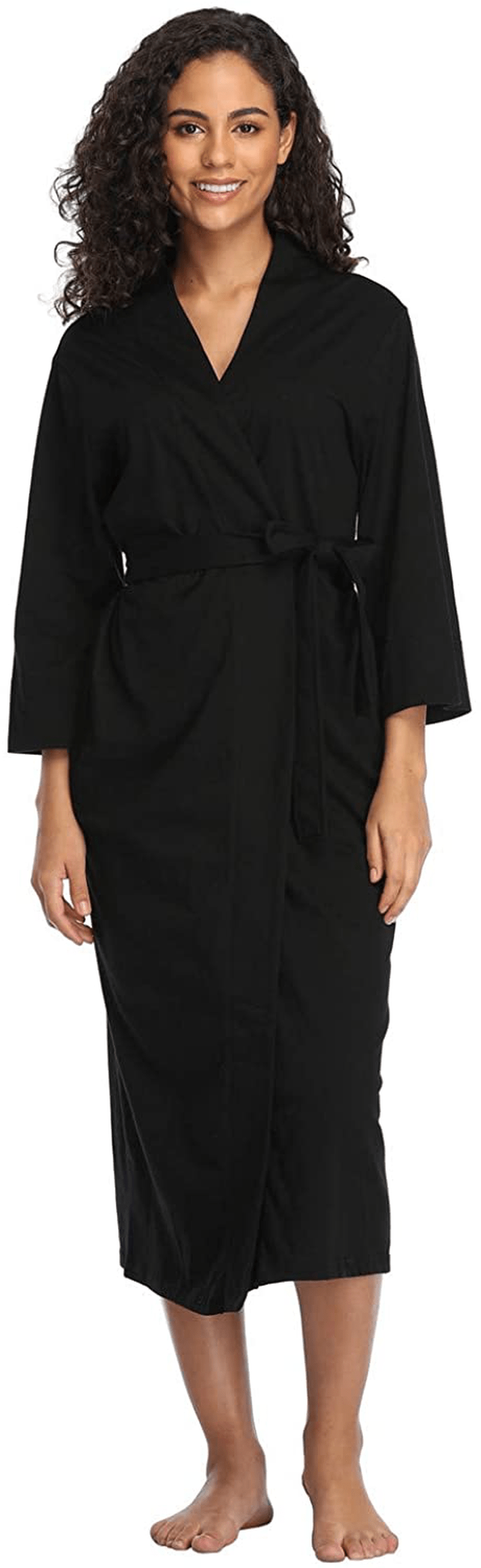 Women'S Soft Robes Long Bath Robes Full Length Kimonos Sleepwear Dressing Gown,Solid Color Apparel & Accessories > Clothing > Sleepwear & Loungewear > Robes MissNina   