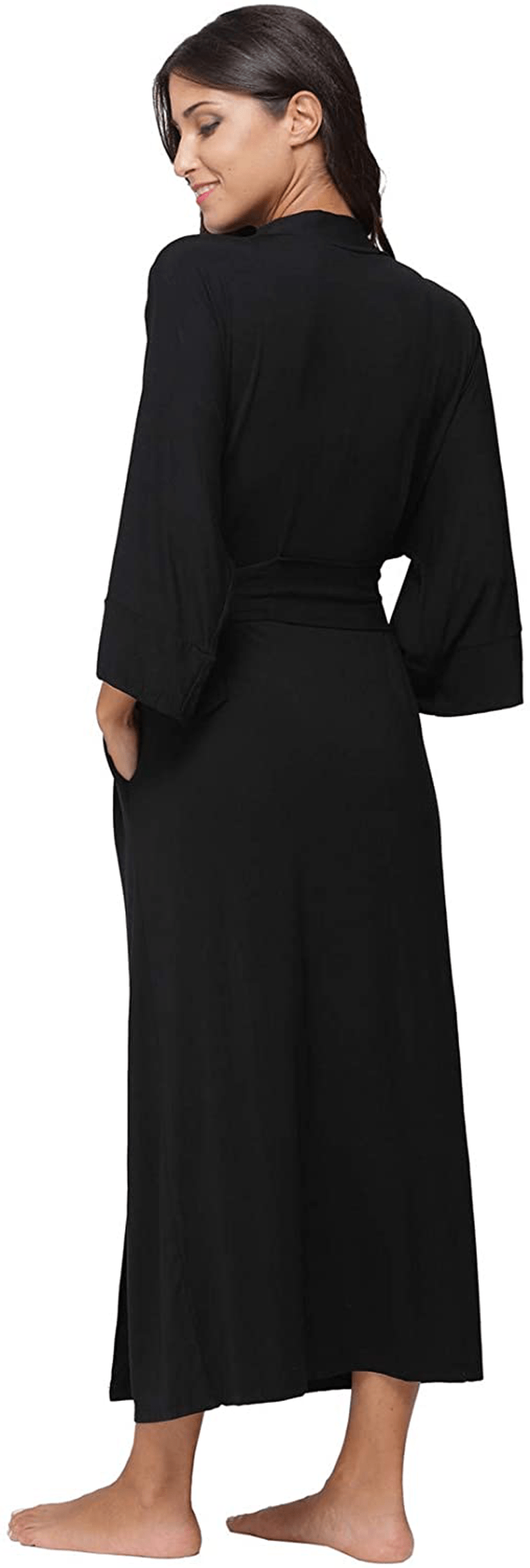 Women'S Soft Robes Long Bath Robes Full Length Kimonos Sleepwear Dressing Gown,Solid Color Apparel & Accessories > Clothing > Sleepwear & Loungewear > Robes MissNina   