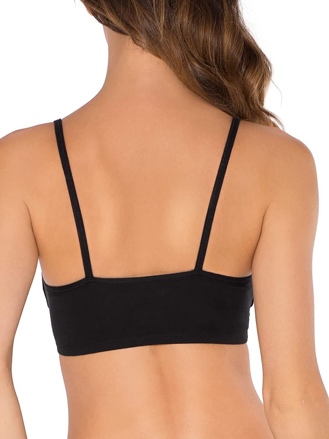 Women'S Spaghetti Strap Cotton Pullover Sports Bra Value Pack