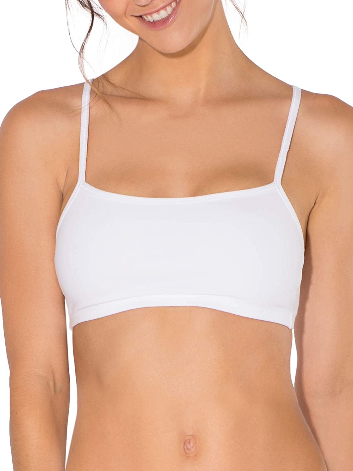 Women'S Spaghetti Strap Cotton Pullover Sports Bra Value Pack